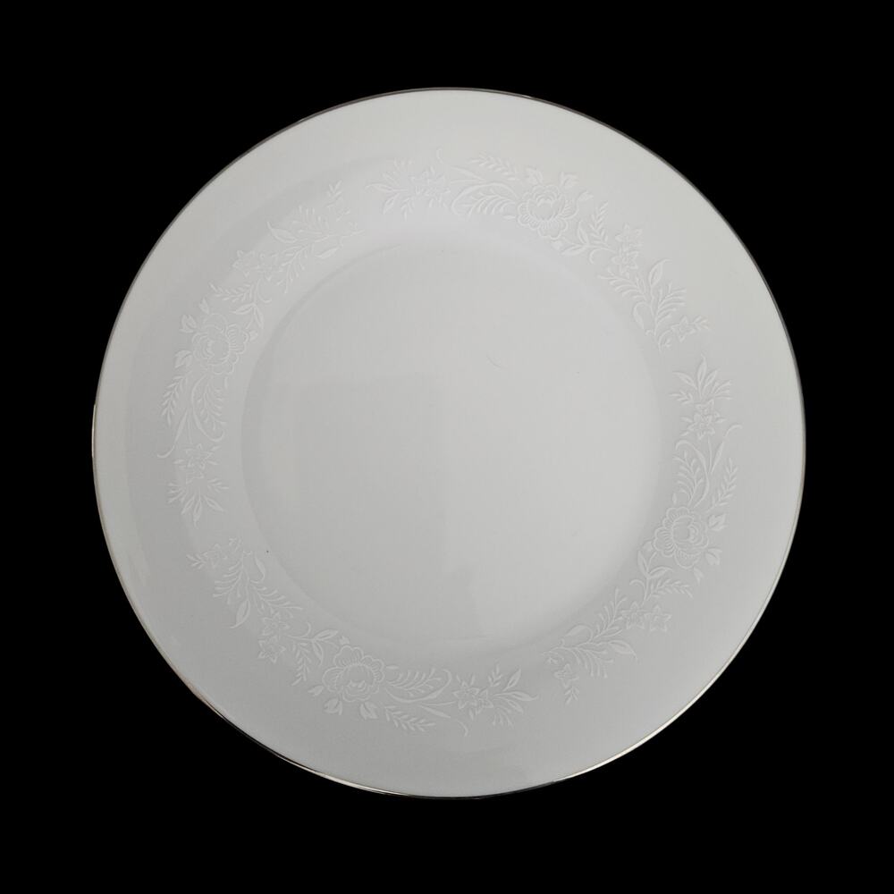 Noritake Reina 6450 Salad Plates Set of 4 White Floral Japan China